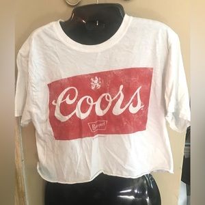 AWESOME VINTAGE COORS BANQUET CUT OFF SHIRT M
